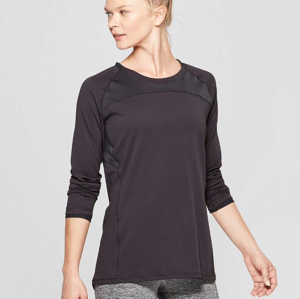 Women's Long Sleeve Run T-Shirt c9 Champion Black